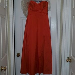 Coral sweetheart gown